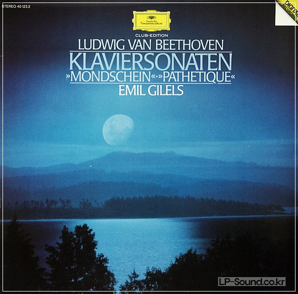 BEETHOVEN PIANO SONATAS DGG EMIL GILELSDIGITAL STEREO 40 123 2