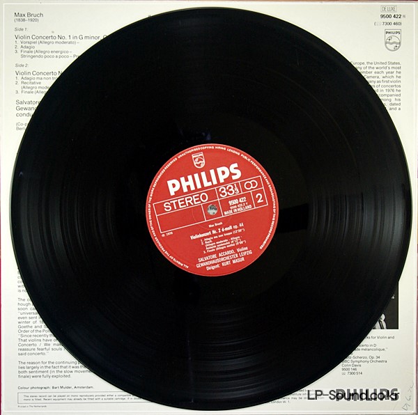 ACCARDO/MASUR BRUCH VIOLIN CONCERTOS 1 & 2 - PHILIPS 9500 422