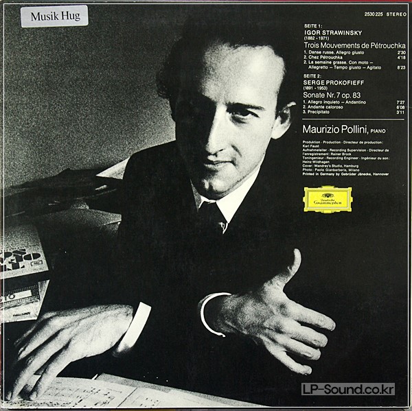 STRAVINSKY 3 MOVEMENTS FROM PETROUCHKA PROKOVIEV SONATA / POLLINI  2530 225