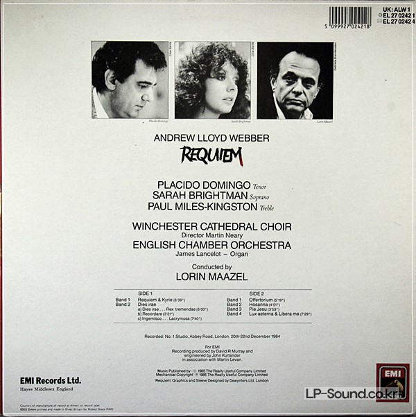 ANDREW LLOYD WEBBER REQUIEM EMI EL 270242 1