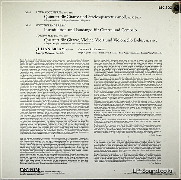 BOCCHERINI : GUITAR QUINTET / INTRODUCTION & FANDANGO // HAYDN : GUITAR