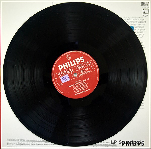 SCHUBERT MOMENTS MUSICAUX ALFRED BRENDEL PHILIPS 6527 110