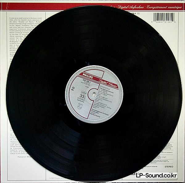 RICHARD STRAUSS EINE ALPENSINFONIE CONCERTGEBOUW BERNARD HAITINK416 156-1