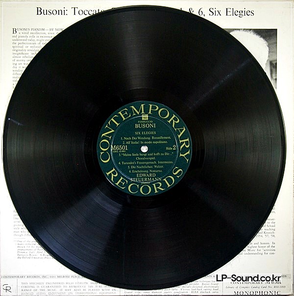 STEUERMANN: BUSONI TOCCATA, 2 SONATINAS + 6 ELEGIES: RECORDS S 8501