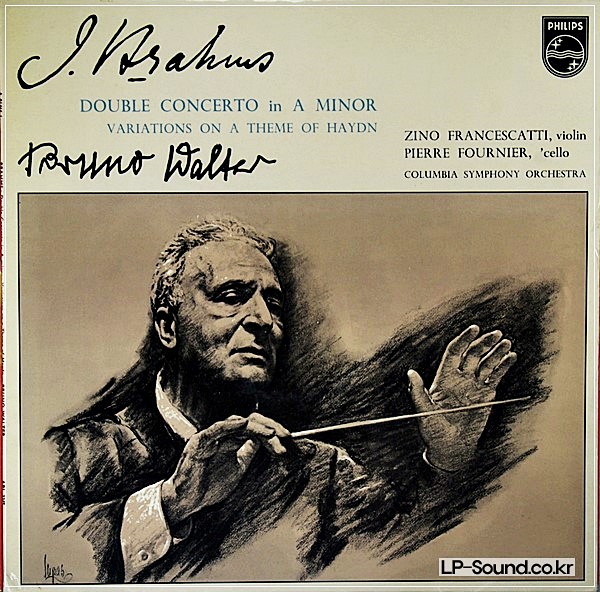 BRAHMS DOUBLE CONCERTO FRANCESCATTI FOURNIER COLUMBIA WALTER  ABL 3345
