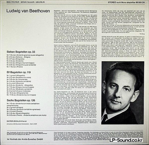 BEETHOVEN*,DIETER ZECHLIN–BEETHOVEN - BAGATELLEN FüR KLAVIER OP. 33, 119, 126