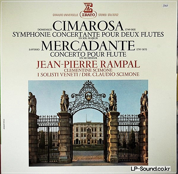CIMAROSA SYMPH CONCERTANTE 2 FLUTES JP RAMPAL SCIMONE ERATO  STU 70752