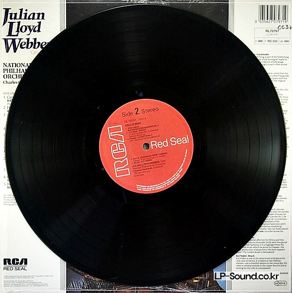 JULIAN LLOYD WEBBER  CELLO MAN - 1981 - RCA – RL 70797