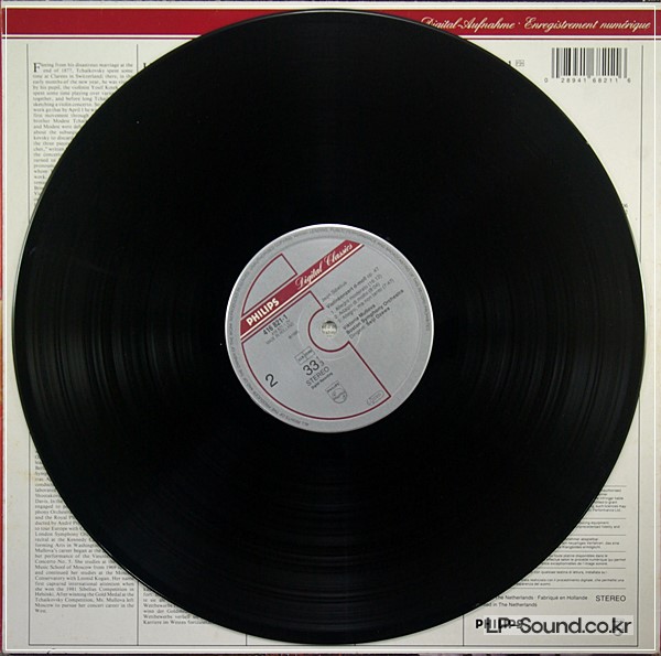 TCHAIKOVSKY SIBELIUS VIOLIN  MULLOVA OZAWA  PHILIPS DIGITAL 416 821-