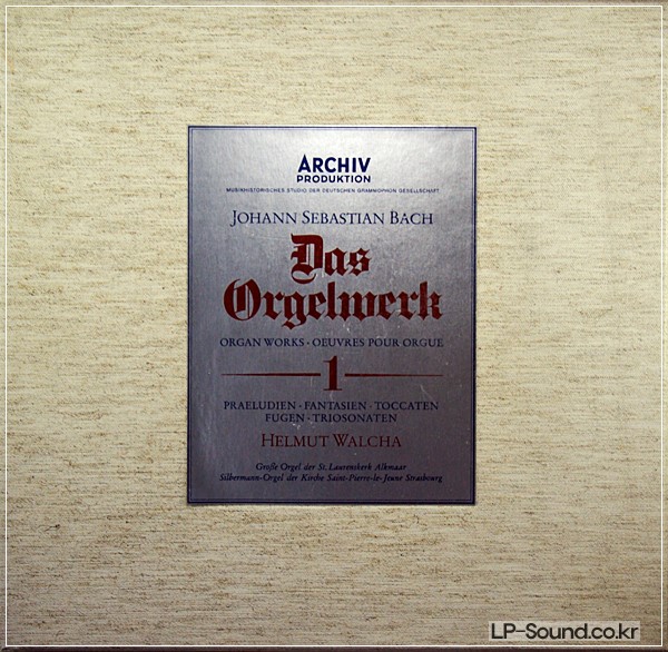 HELMUT WALCHA DGG ARCHIV 2722002—3 ED1 STEREO BACH ORGAN WORKS VOL. I & II BOXES  15LP