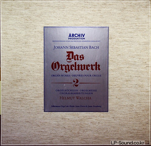 HELMUT WALCHA DGG ARCHIV 2722002—3 ED1 STEREO BACH ORGAN WORKS VOL. I & II BOXES  15LP