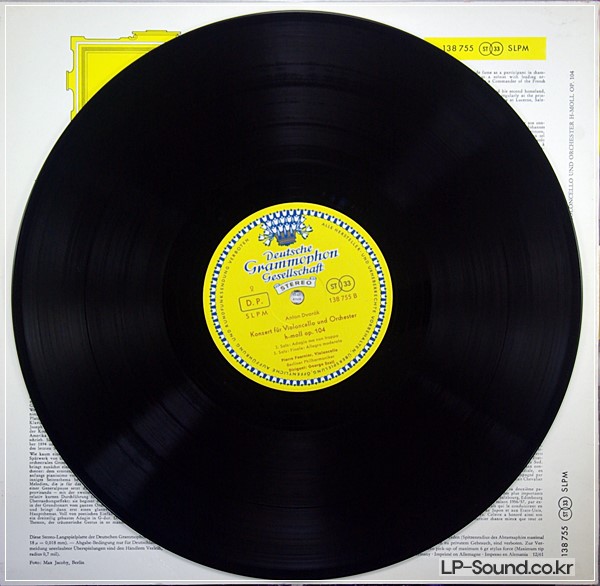 ANTON DVORAK CONCERTO FOR CELLO PIERRE FOURNIER – 138 755 SLPM RED STREO