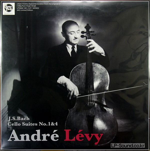ANDRE LEVY-J.S. BACH - CELLO SUITES 1.4 MONO 600 COPIES LTD EDITION NEW