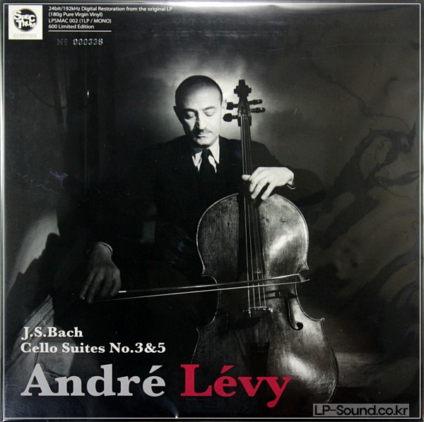 ANDRE LEVY-J.S. BACH - CELLO SUITES NO 2.6  MONO 600 COPIES LTD EDITION NEW