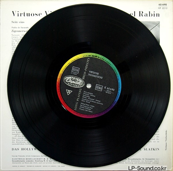 MICHAEL RABIN VIOLIN VIRTUOSO CAPITOL RAINBOW 10INCH