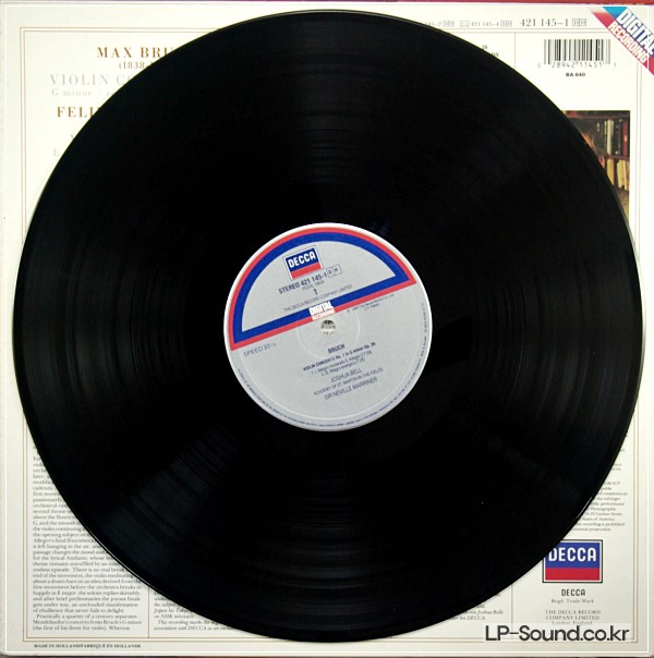 BRUCH / MENDELSSOHN VIOLIN CONCERTOS JOSHUA BELL DIGITAL 421 145-1
