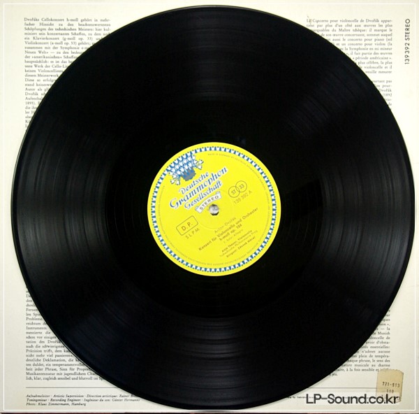 DVORAK CELLO CONCERTO ANJA THAUER, DGG SLPM 139 392