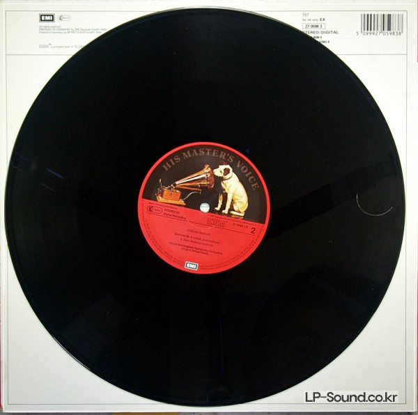 MAHLER SYMPHONY NO.2 SIMON RATTLE 1987 HMV EX 27 0598 3