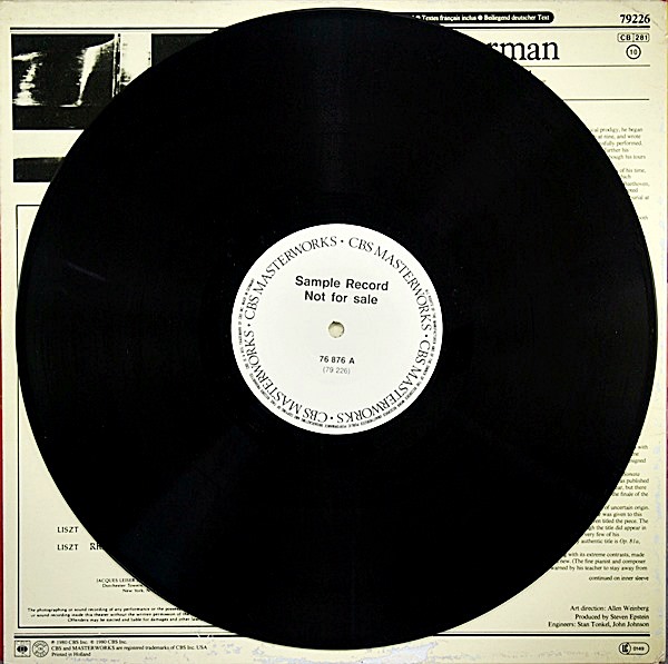 LAZAR BERMAN LIVE AT CARNEGIE HALL CBS MW 2M35903 PROMO AUDIOPHILE