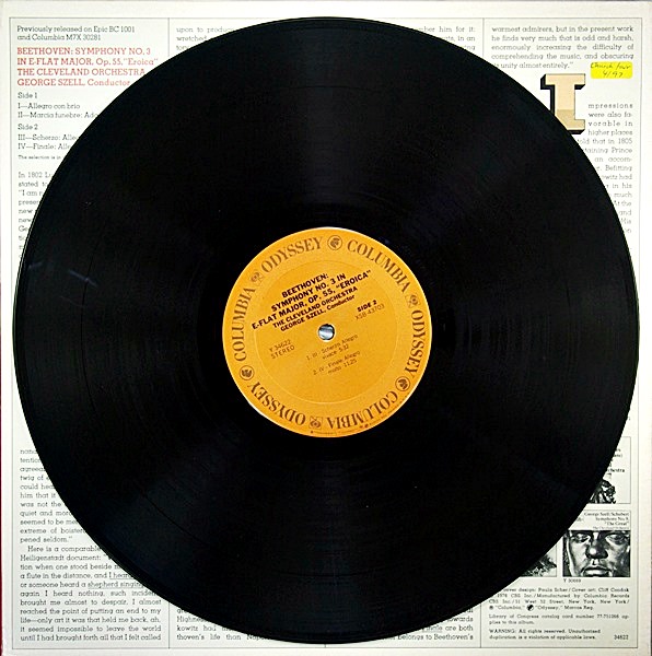 BEETHOVEN*, SZELL*, THE CLEVELAND ORCHESTRA - EROICA SYMPHONY NO. 3