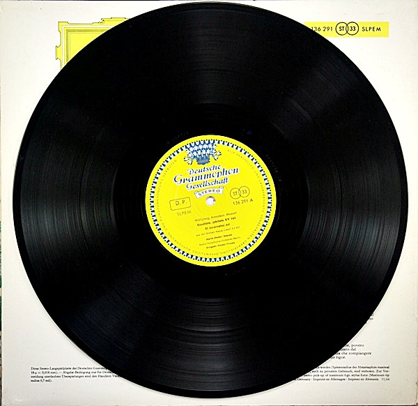 MOZART MARIA STADER - FRICSAY - RICHTER - DGG RED STEREO SLPEM 136 291