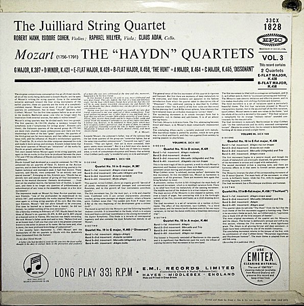 MOZART*,JUILLIARD STRING QUARTET–THE 