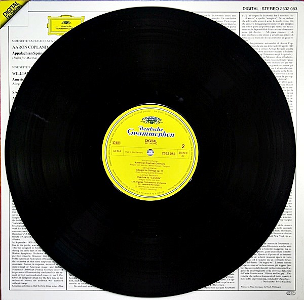 COPLAND - APPALACHIAN SPRING , LOS ANGELES P/O, BERNSTEIN, DG 2532 083