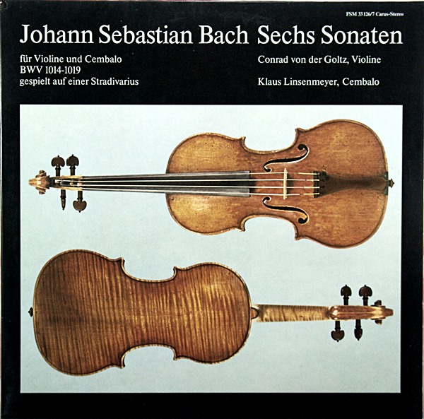 BACH - 6 SONATAS FOR VIOLIN, CARUS 2 LP,