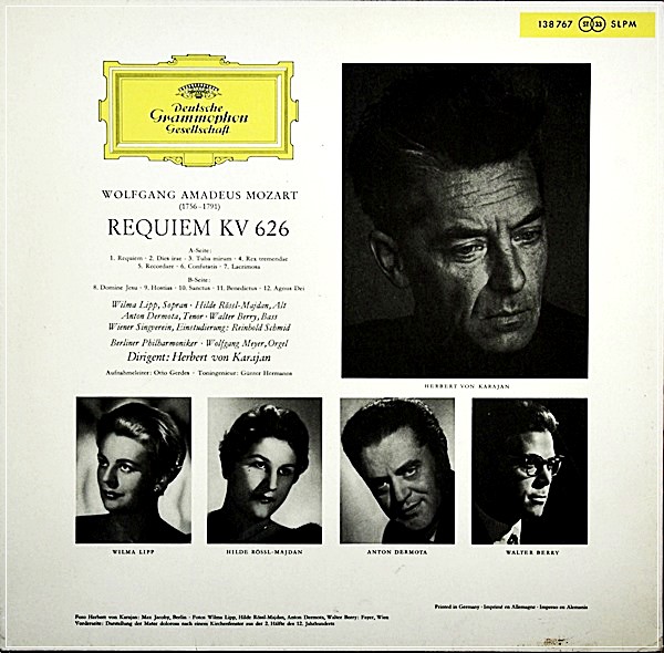 WOLFGANG AMADEUS MOZART - REQUIEM K.626/ HERBERT VON KARAJAN