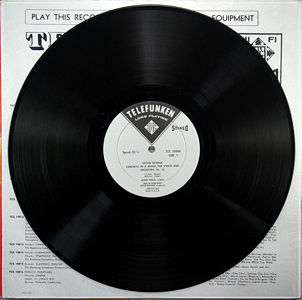 DVORAK & BEETHOVEN,VIOLIN KONZERT.-JOAN FIELD,VIOLINE  TCS 18046