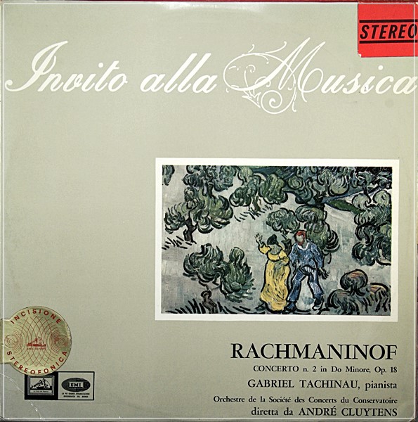 RACHMANINOF / GABRIEL TACCHINO PIANO-A.CLUYTENS LP ITALIAN HMV SQIM 6333