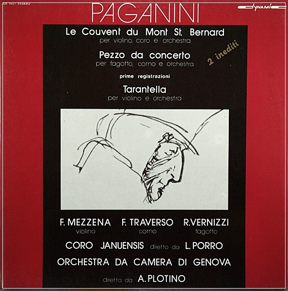 MEZZENA, PLOTINO - PAGANINI TARANTELLA DYNAMIC AUDIOPHILE LP