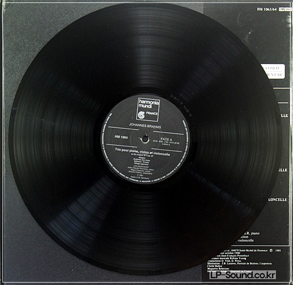 BRAHMS TRIOS PENNETIER/PASQUIER/PIDOUX HARMONIA MUNDI 2 LP BOX HM 1063/64
