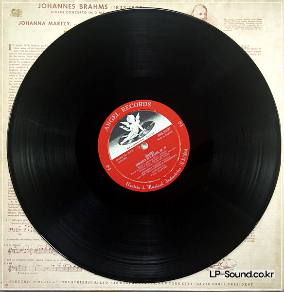 BRAHMS CONCERTO – KLETZKI JOHANNA MARTZY  KLETZKI - ANGEL DOWEL