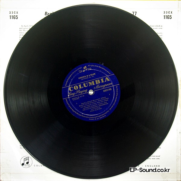 BRAHMS-VIOLIN CONCERTO, JOHANNA MARTZY, COLUMBIA 33CX 1165