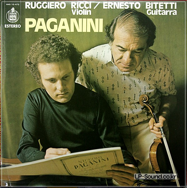 PAGANINI SONATAS FOR VIOLIN & GUITAR RUGGIERO RICCI & ERNESTO BITETTI