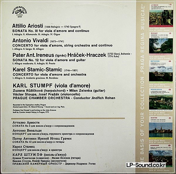 KARL STUMPF VIRTUOSO COMPOSITIONS FOR VIOLA D'AMORE SUA ST 50568