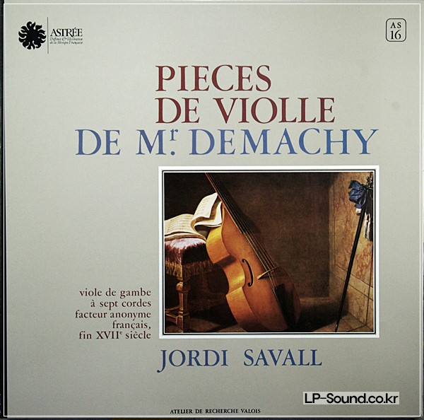 ASTREE AS 16 SAVALL - DEMACHY PIECES DE VIOLE