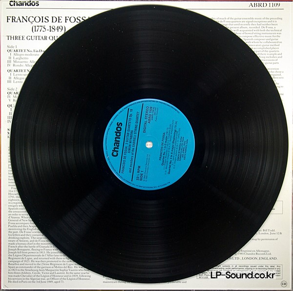 FRACOIS DE FOSSA THREE GUITAR QUARTETS OP 19  CHANDOS