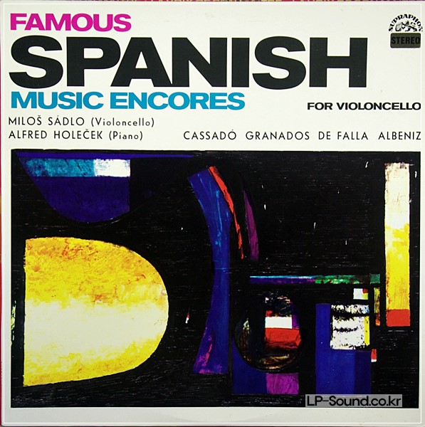 FAMOUS SPANISH MUSIC ENCORES FOR VIOLONCELLO - SUPRAPHON