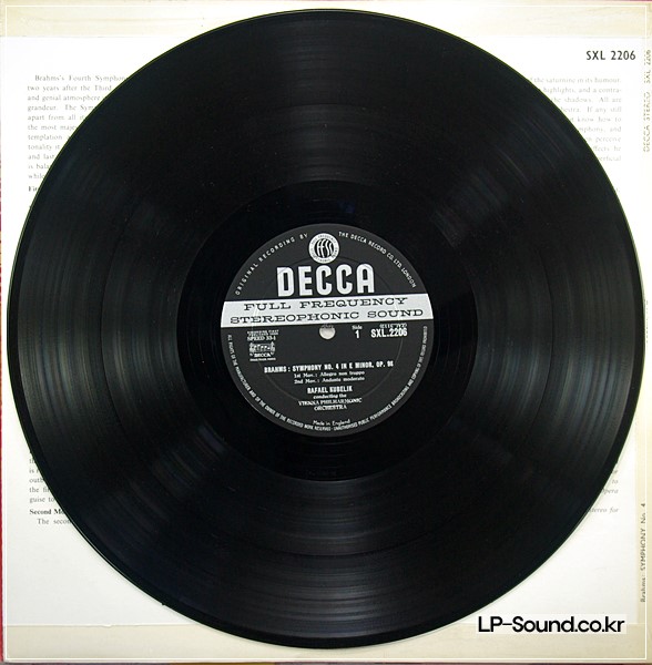 BRAHMS SYMPHONY NO.4 * KUBELIK SXL 2206 WBG UK ED1