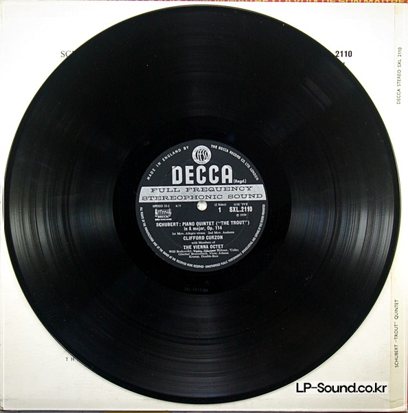 SCHUBERT: 'TROUT' QUINTET - VIENNA OCTET / CURZON **DECCA SXL 2110