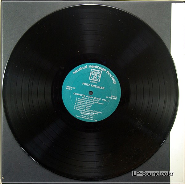 OSCAR SHUMSKY FRITZ KREISLER VIOLIN MUSIC, VOLUME I W/ MILTON KAYE,