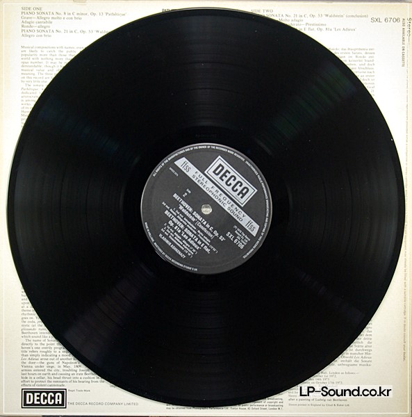 BEETHOVEN/ASHKENAZY 'PIANO SONATAS 8, 21 & 26SXL 6706