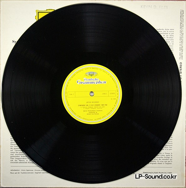 BRUCKNER SYMPHONIE NR. 9 BPO KARAJAN LP DGG SLPM 139 011