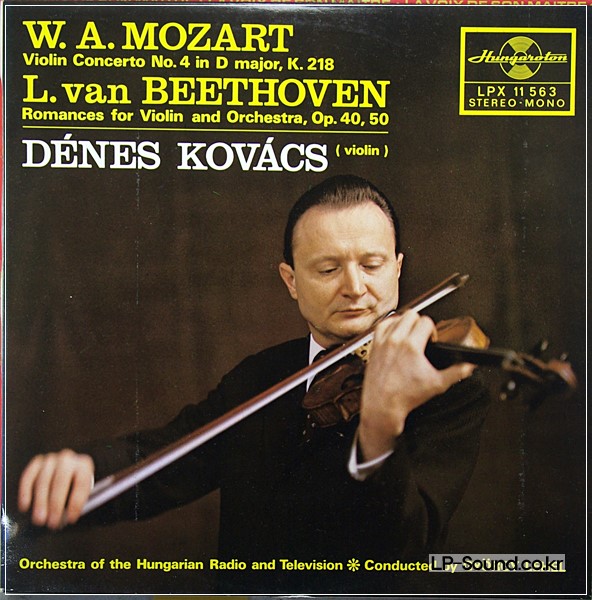 MOZART*BEETHOVEN:VIOLIN CONCERTOS HUNGAROTON  DENES KOVACS