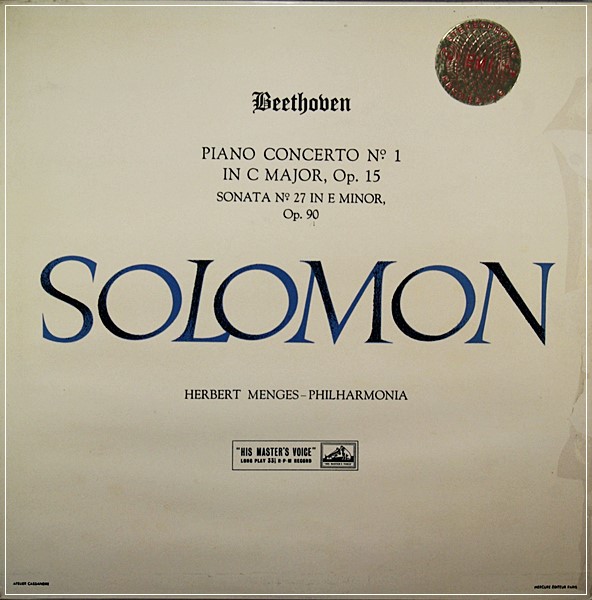 BEETHOVEN PIANO CONCERTO NO.1 / SONATA NO.27 / SOLOMON / HMV ASD 294 ED1