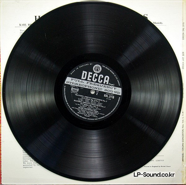 HANDEL - ORGAN CONCERTOS VOL.1 SXL 2115