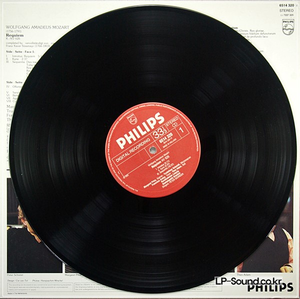 MOZART REQUIEM SCHREIER/PRICE/SCHMIDT/ARAIZA/ADAM PHILIPS 6514 320