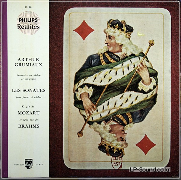 MOZART BRAHMS KLAVIER UND VIOLINE  GRUMIAUX PHILPS C 40